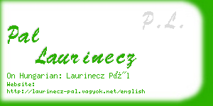 pal laurinecz business card